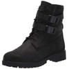Timberland Womens Jayne Double-Buckle Waterproof Black Nubuck Boot - 5.5