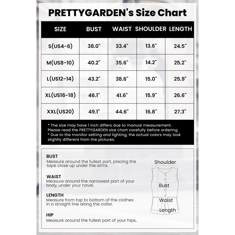 PRETTYGARDEN Women's Sleeveless Blazer Vest Summer 2025 Trendy Button Down