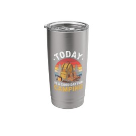 Vintage Fan Designs Hiking Campfire Vintage Camping Stainless Steel Insulated Tumbler