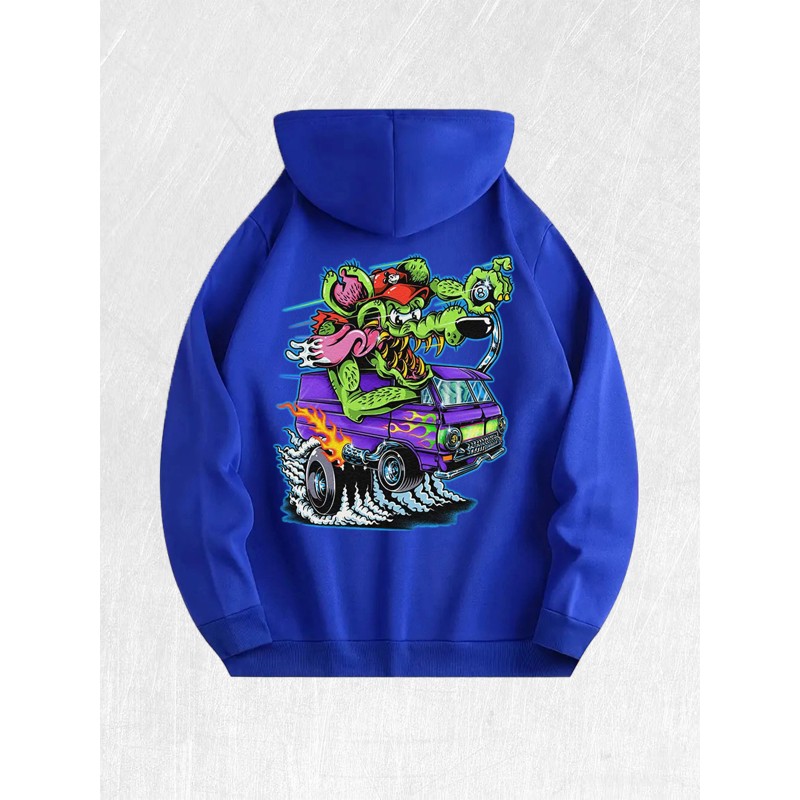 Rat Fink Van Graphic Hoodie 100% Cotton US Warehouse 7