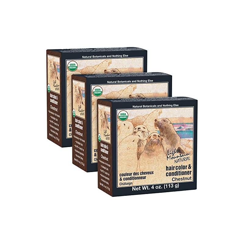 Light Mountain Natural Hair Color & Conditioner, Chestnut, 4 oz