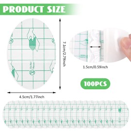 Pack of 100 Waterproof Ear Patches, Ear Protection, Disposable Waterproof Ear Protection Stickers, Waterproof Ear Plasters with Cotton, Waterproof Ear Covers, for Showers, Swimming, Surfing