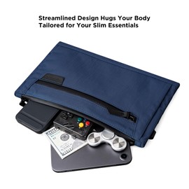 ALPAKA Zip Pouch Max V2 - Axoflux 210D Water Resistant Fabric, Weatherproof YKK Zippers,Front Zip Pocket, Compact Men Sling Bag - Passport Holder & Travel Wallet Pouch for Family Men