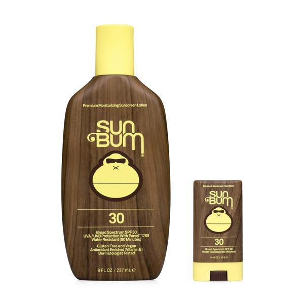 Sun Bum Sun Bum Original SPF 30 Sunscreen Lotion and Face Stick Vegan and Reef Friendly (octinoxate & Oxybenzone Free) Broad Spectrum Moisturizing Uva/uvb Sunscreen with Vitamin E