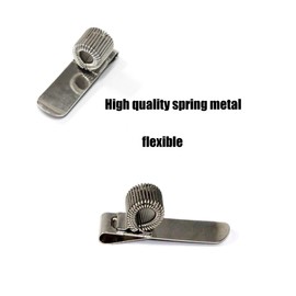 Pack of 4 Metal Pen Holder on the Bag, Adjustable Spring Ring Made of Stainless Steel Holder for Pocket Pencil, Pencil Markings, Clips for Office, Laptop, Clipboard