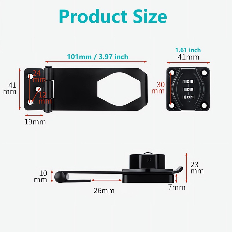Bifold Door Lock, Closet Door Lock Keyless Combination Lock for