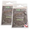Twin pack fluorocarbon 50cm carp Leaders Flexi Ring swivels fused