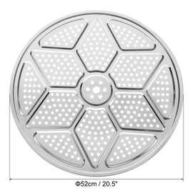 uxcell Stainless Steel Steamer Rack, 20.5 Inches Pot Steaming Tray Thicken Pressure Cooker Canning Racks for Steamer Cookware Pressure Cooker, Silver Tone