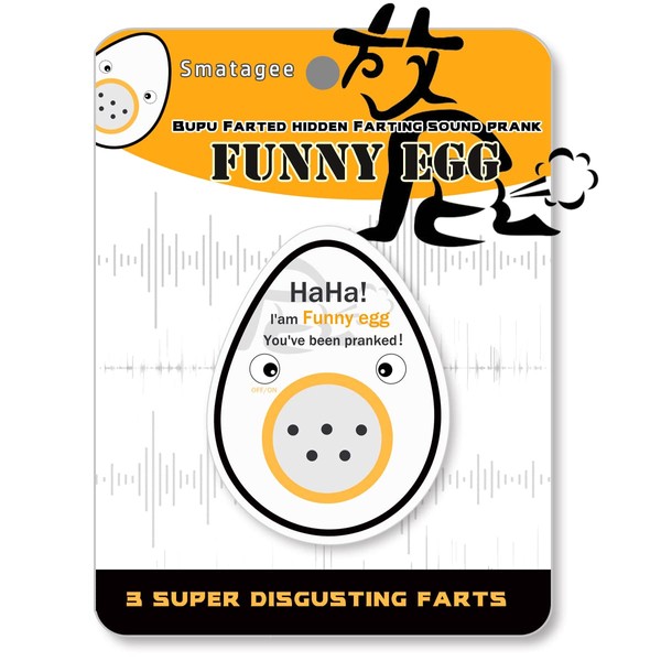 Smatagee Funny Egg's Poo-Poo-Fart Hidden Annoying Farting Prank Joke Gag