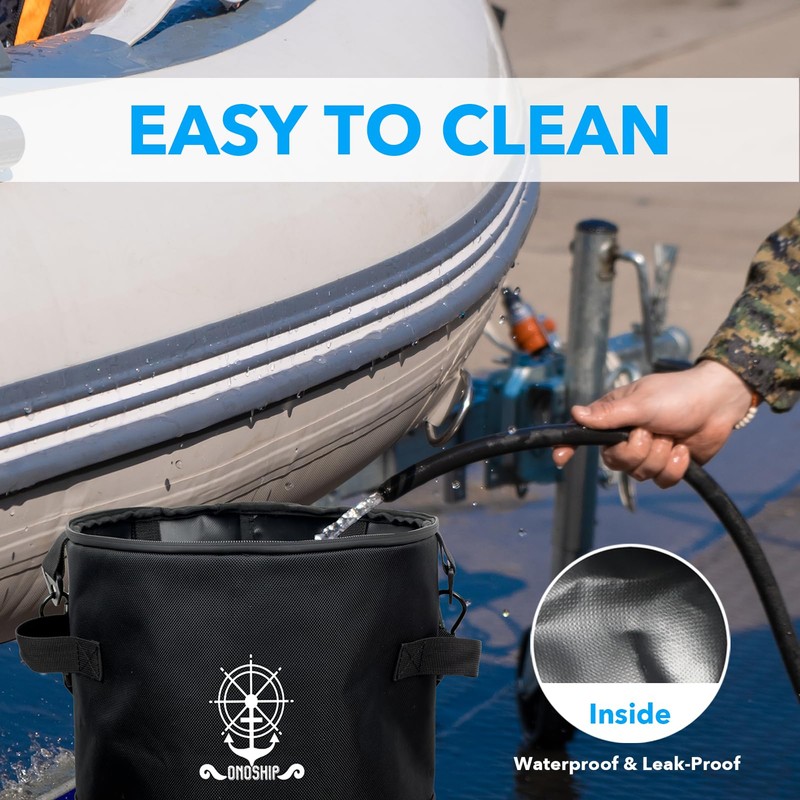 Portable Boat Trash Can Odor & Leak Resistant 900D Oxford