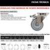 DOGOTULS ZF5176 Rodaja de Acero Inoxidable con Rueda Giratoria de