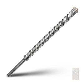 1-1/2 x 20 inch SDS Max Rotary Hammer Drill Bit, 38x520mm Carbide Tip Masonry Drill Bit,Concrete Drill Bit for Masonry, Brick, Stone, Concrete (Length :520mm / 20 inch, 38mm (1-1/2 in) Diameter)