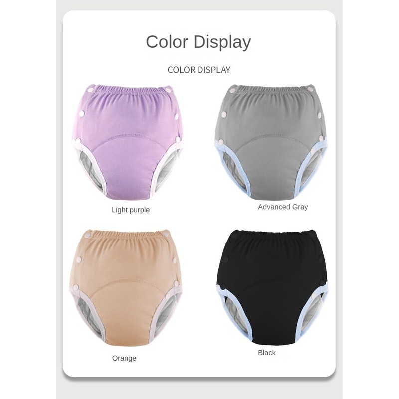 Cotton Incontinence Pants for Adults: Washable, Breathable, Adjustable Leak-Proof Underwear