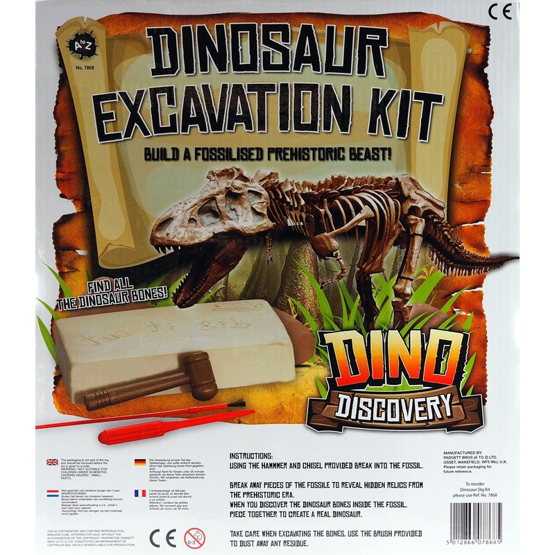 Large Dinosaur Excavation Kit - Dig Out Bones And Create