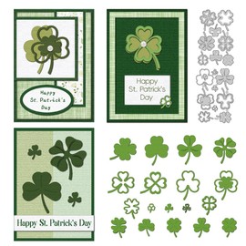 DELORIGIN Lucky Clover Cutting Cutting Cutting Dies Plants Frame Stencils Scrapbooking For St Patrick's Day Birthday Card Making Party Greeting