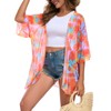 RELLECIGA Women's Lightweight Kimono Cardigan Beach Cover Up Casual Blouse