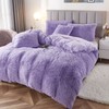 Uhamho Faux Fur Velvet Fluffy Bedding Duvet Cover Set Down