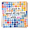 Wonderful Multicolour Spotted Birthday, Anniversary or Valentine's Card For Partner