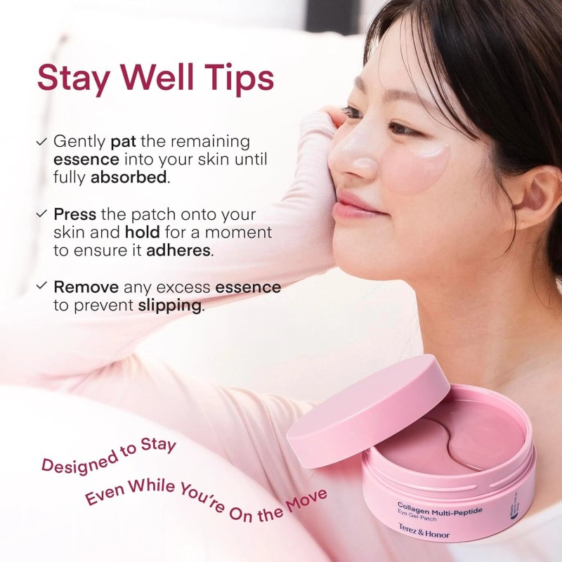 TEREZ & HONOR Peptide Collagen Under Eye Patches: Hydrogel Mask