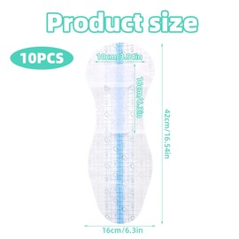 10pcs Waterproof Swimming Pads for Women, Skin-Friendly PU Film Cotton Core Private Protective Patches Waterproof Pads for Swimming Water Park