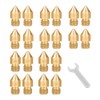 Lokkr 3D Printer Brass Extruder Nozzles Set, 20PCS Brass MK8