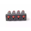 RJ Black Solderless jacks 1/4" TS and TRS for Pedalboards
