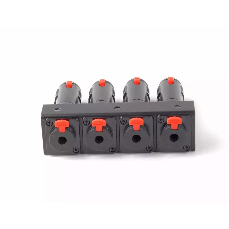 RJ Black Solderless jacks 1/4" TS and TRS for Pedalboards
