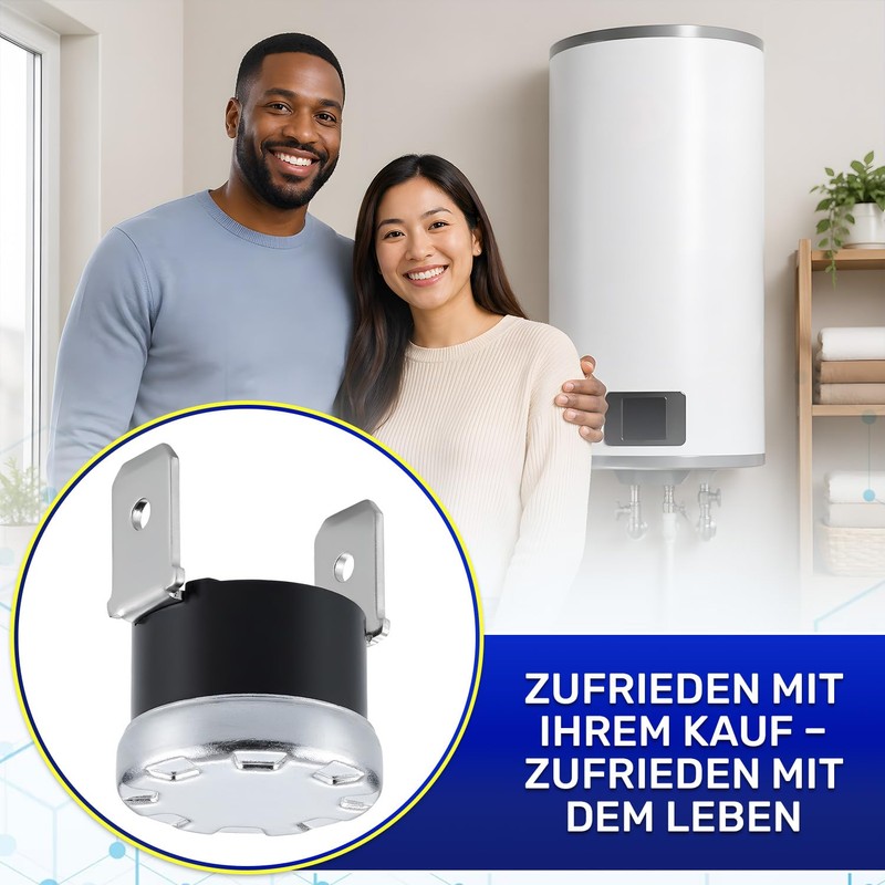 Thermostat with Fixed Interruption NC Temperature Limiter 95°C Vertical Fastons