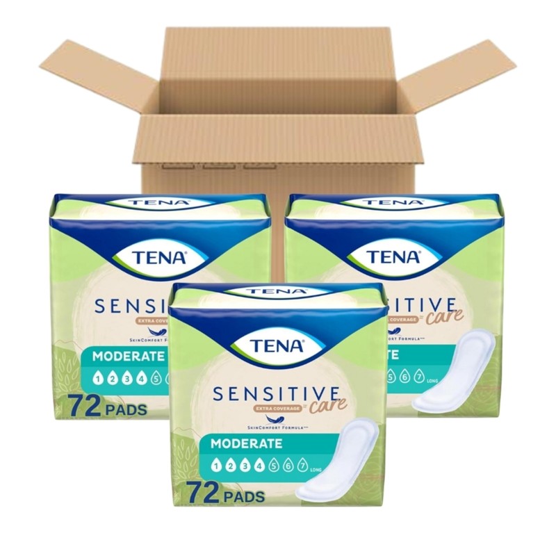TENA Sensitive Care Incontinence Pads for Women Moderate Absorbency, Bladder