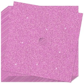 ywevyezc Construction Paper kit for Graduation Cap Decorations with 12 Sheets Pink Glitter Cardstock 3D Butterfly,Rhinestone Stickers for DIY Graduation Hat Topper Crafts Scrapbook Supplies