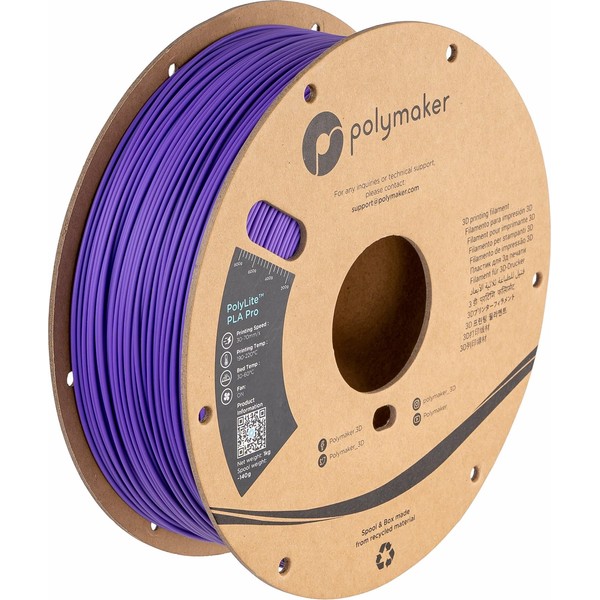 Polymaker Polymaker PLA PRO Filament 1.75mm Purple, Powerful PLA Filament