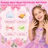 Kids Nail Polish Set, 18 Colors Non Toxic Water Based