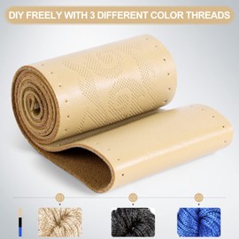 BMLEI Leather Steering Wheel Cover, Non-Slip Car Steering Wheel Wrap with Soft Padding, Stitch On Wrap, DIY Car Wheel Cover Protector 15inch Universal Fit (Beige)
