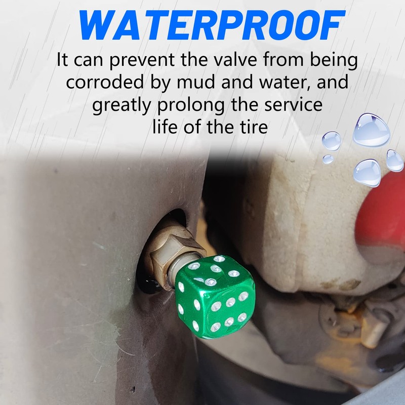 EKIND Bicycle Valve Dice (5 Pack, Gold)