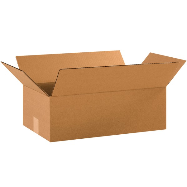 Aviditi 18106 Corrugated Cardboard Box 18" L x 10" W x 6" H, Kraft, for Shipping, Packing and Moving (Pack of 25)