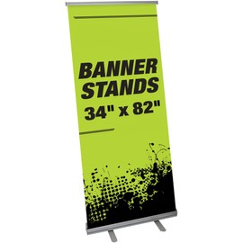 Factory of Stickers 33.5" X 79" Roll UP Banner Stand-Classic Single Side Display Retractable Banner Stand Stand ONLY