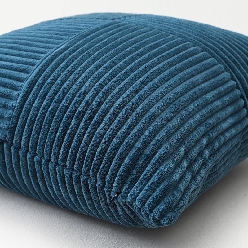 Set of 1 Decorative Throw Pillow Cover Soft Corduroy Solid