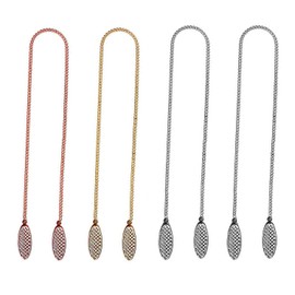 Pack of 4 Napkin Holders, Dining Table Napkin Holder, Napkin Chain with Clip for Seniors, Stainless Steel Clip, Napkin Bib Chain, Kids Napkin Clip Chain, Napkin Chain with Clip