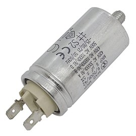 Lumonic Starting Capacitor Hydra MKP-500 6-A [incl. Plug 6.3 x 0.8 mm] Motor Capacitor 6µF 470V 30 x 58 mm I Capacitor with High-Quality Metal Housing