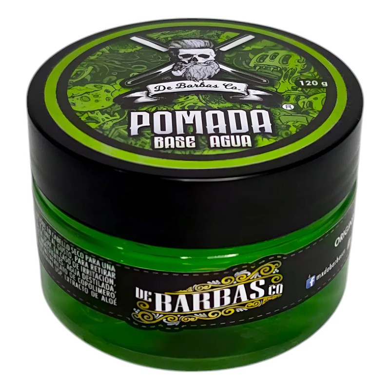 Pomada Cera Para Cabello De Barbas Base Agua Aroma Fijacion