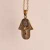Sonateomber Gold Hamsa Hand Pendant Necklaces for Women - Fancy