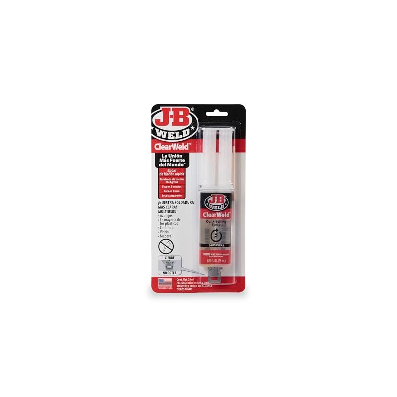 J-B Weld Epoxi Bicomponente Transparente 25 ml