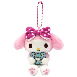 Nakajima Corporation My Melody Kromi Mascot Collection My Melody Dot Ribbon 207975-25 H 13 x W 7.5 x D 6 cm