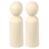 sourcing map 2 Pack Wood Peg, 5 Inch Boy-Shape Wooden