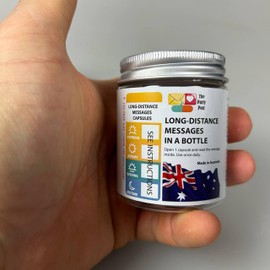 Long Distance Relationships Gifts Love Messages in a Bottle for Boyfriend or Girlfriend, 50 Pre-Written Love Capsules in a Jar, Cute Anniversary Present for Engaged Couples Valentine's Day, Christmas