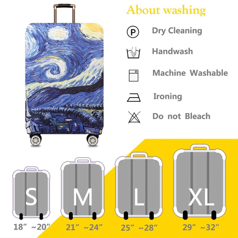 TRAVELKIN Thickened Luggage Cover 18/24/28/32 Inch Suitcase Spandex Protective Cover