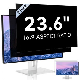 [2 Pack] 23.6 Inch Computer Privacy Screen for 16:9 Aspect Ratio Widescreen Monitor, Eye Protection Anti Glare Blue Light Computer Monitor Privacy Filter, Removable Anti-Scratch 23.6 Protector Film