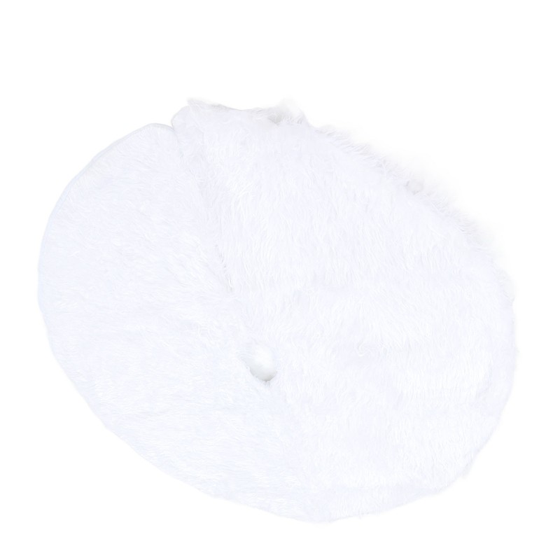 35.4in Christmas Tree Skirt White Fine Workmanship Soft Thick Fluffy