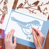 12 PCS Birds Stencils for Painting on Wood, 8x11 Inch