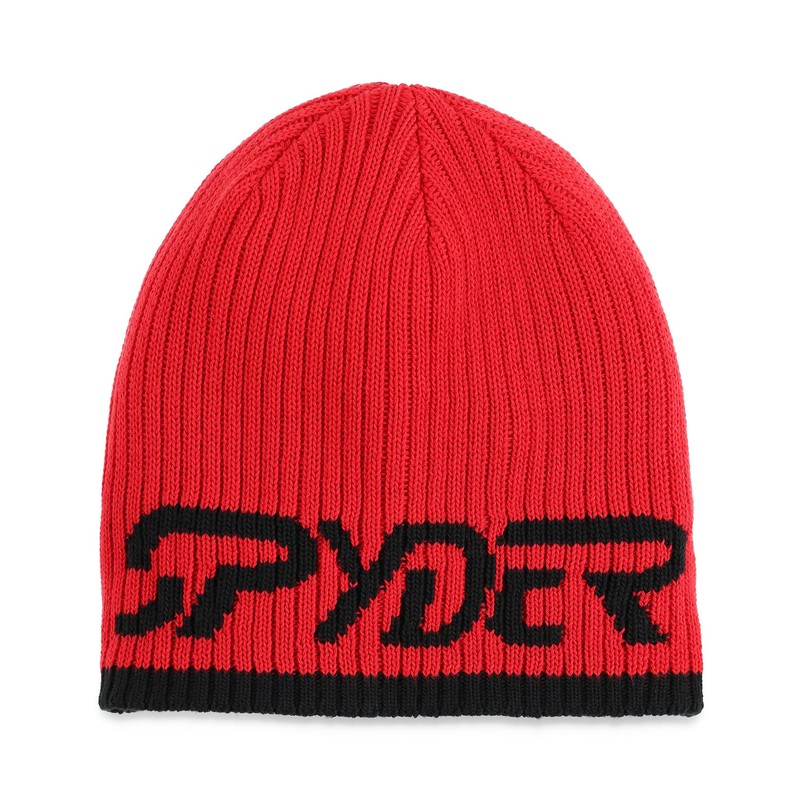 Spyder Men's Logo Ski Beanie Hat, Red, One Size, Spyder
